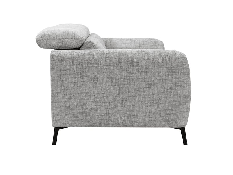  Canapé relax motorisé 3 pl en tissu chiné gris taupe – june  - Conforama E