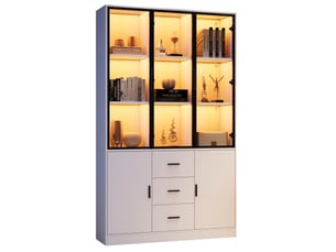 Vitrine coloris blanc VIVRYN - 120 cmx200 cm