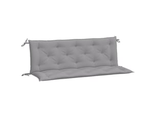Lot de 2 coussins de banc jardin, coussins d'assise gris 150x50x7 cm tissu oxford cf58725