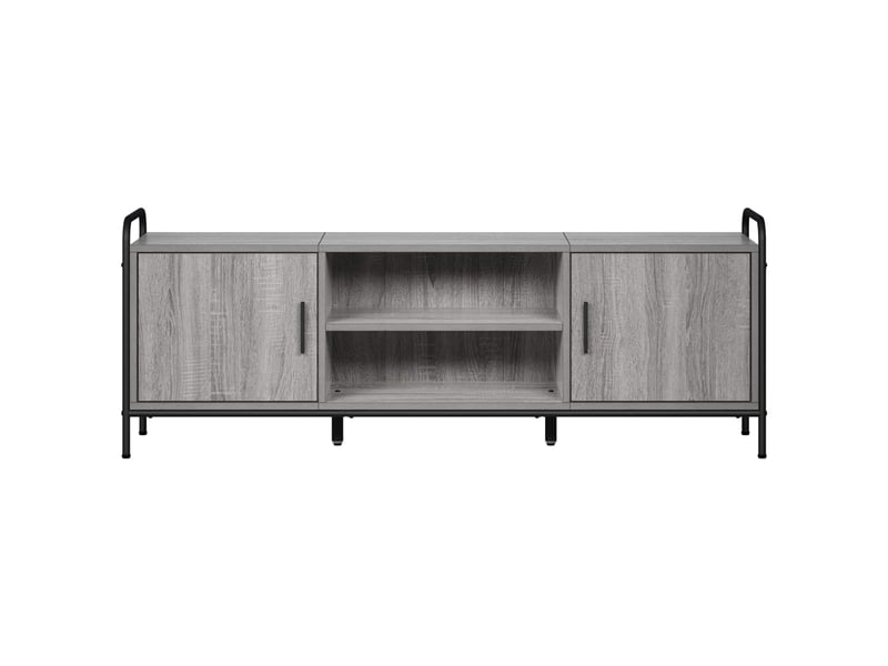  Meuble tv - banc tv - meuble de rangement 133 x 33 x 50 cm sonoma gris bois d'ingénierie  - Conforama C