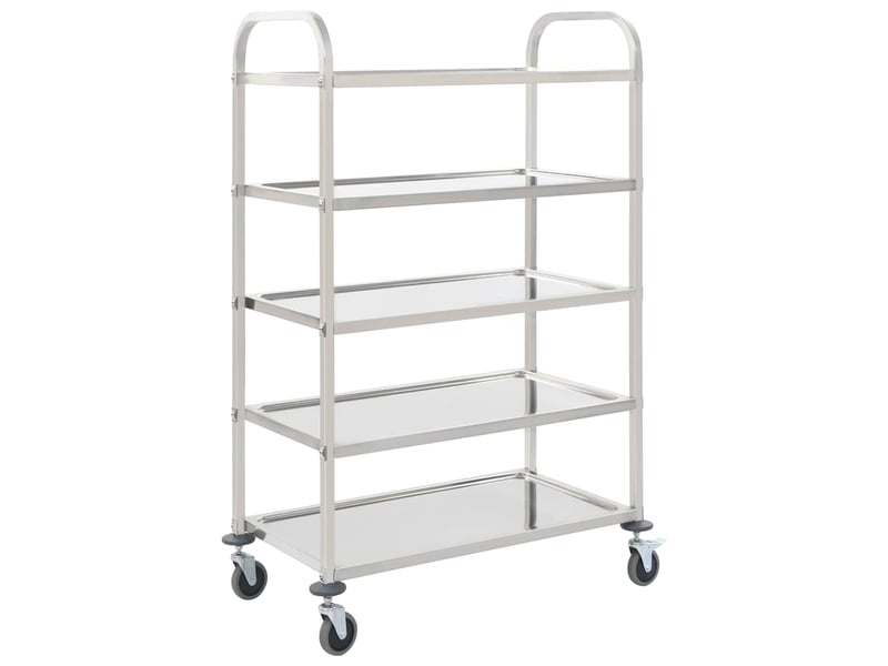  Desserte de cuisine, chariot de rangement à 5 niveaux 107x55x147 cm acier inoxydable  - Conforama B