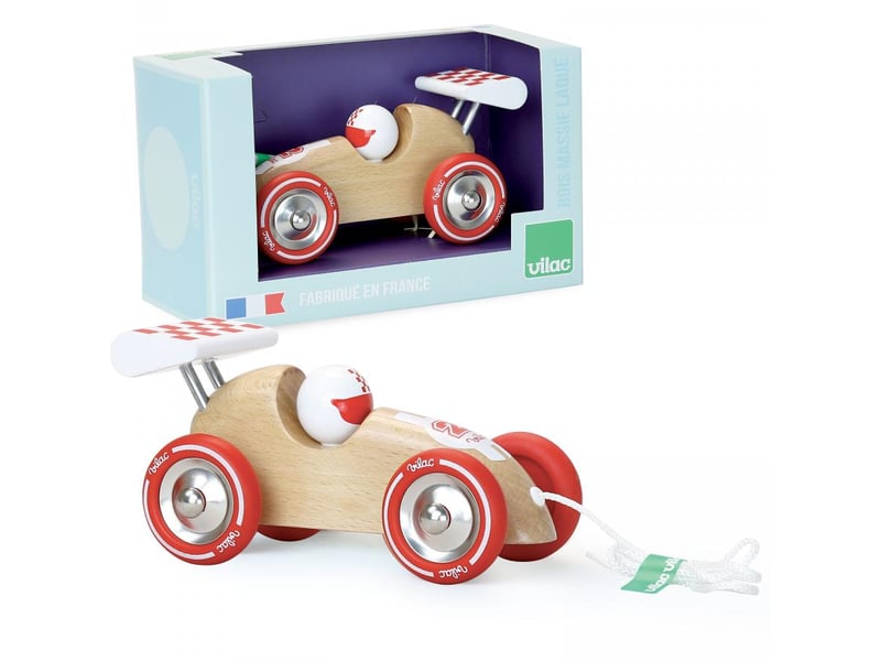  Voiture de course à trainer bois naturel 2309S - Conforama D