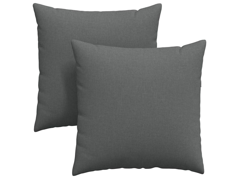  Lot de 2 coussins de canapé, coussins décoratifs tissu gris foncé 80 x 80 cm cf58874  - Conforama A