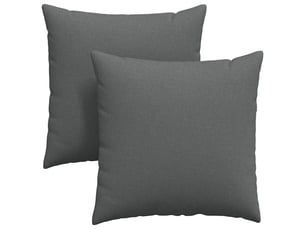 Lot de 2 coussins de canapé, coussins décoratifs tissu gris foncé 80 x 80 cm cf58874