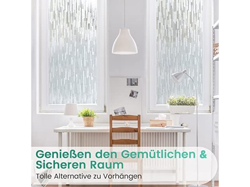  Film électrostatique pour fenêtre anti-uv et occultant – 45x200 cm, pour maison, bureau et cuisine  - Conforama E
