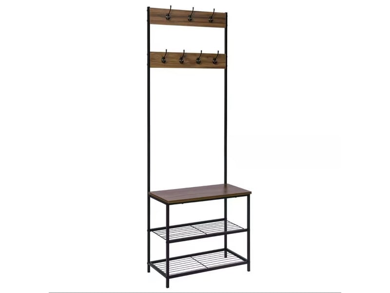 Porte-manteau moderne multifonction 3-en-1, rangement vêtements pour entrée - Conforama A