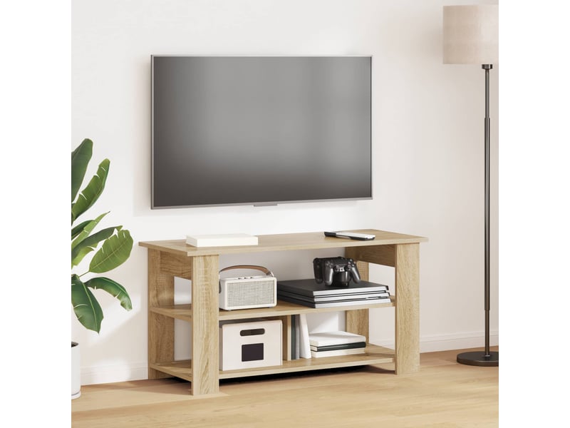 Support de télévision chêne sonoma 100x40x50 cm  - Conforama B