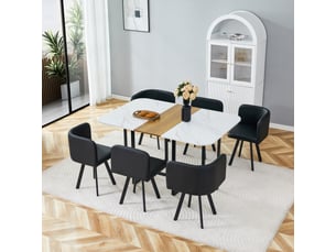 Ensemble table rectangulaire  6 chaise(s)  <strong>STILVORA</strong> <strong></strong> 