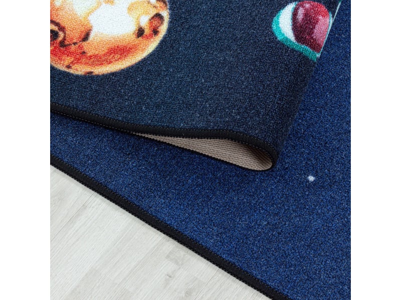 Planetes - tapis enfant lavable bleu 100 x 150 cm PLAY1001502910NAVY - Conforama E