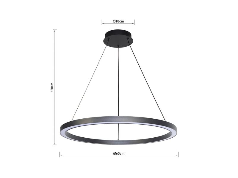 Suspension Métal 120 cm noir SVEA - Conforama I