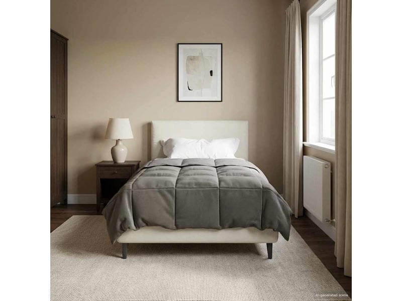  Duvet - couette complet toute l'année 140 x 220 cm 4 saisons gris clair  - Conforama B