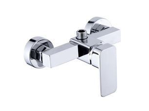 Robinet de douche mural moderne chromé avec interrupteur de commande pour eau froide et chaude