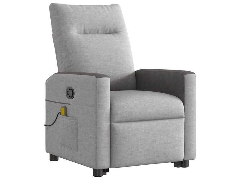  Fauteuil de massage inclinable, fauteuil relax gris nuage tissu shl5855  - Conforama D