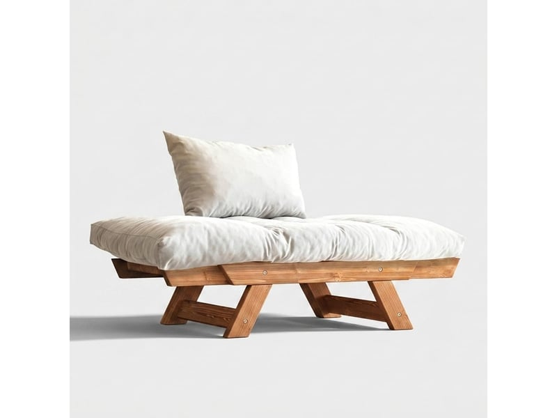  Canapé-lit elara en bois et lin imperméable - blanc  - Conforama D