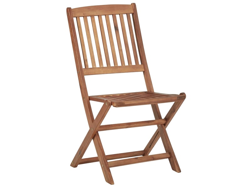 Lot de 6 chaises de jardin pliables avec coussins bois d'acacia shl8237 - Conforama D