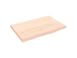 Comptoir de salle de bain, plan de travail 60x40x2 cm bois massif non traité cf65744