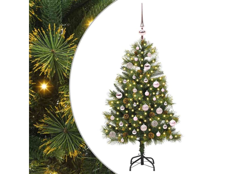  Sapin de noël artificiel, arbre de noël avec branches pliables et cônes 150 cm shl5936  - Conforama A