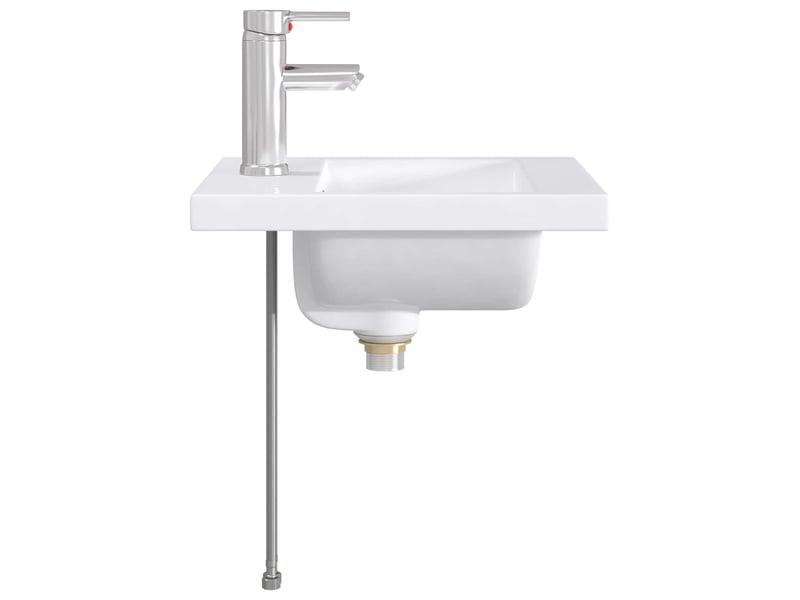 Lavabo de salle de bain avec robinet et évacuation chrome shl8629 - Conforama E
