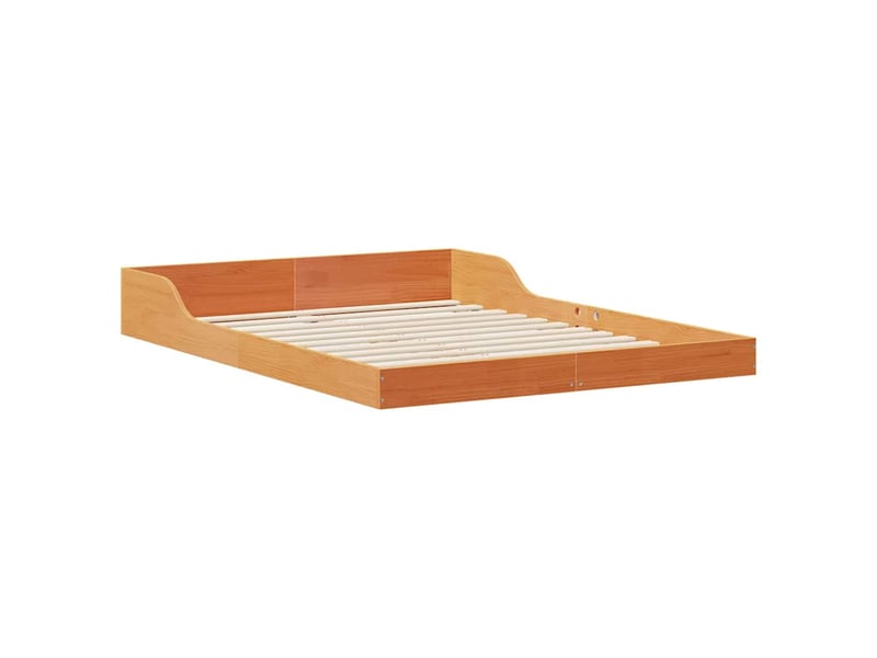  Lit double- lit adulte -  cadre de lit brun  120 x 200 cm pin massif  - Conforama C