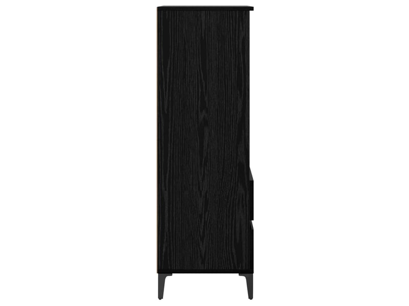  Buffet - haut armoire chêne noir 40 x 36 x 110 cm bois d'ingénierie  - Conforama E