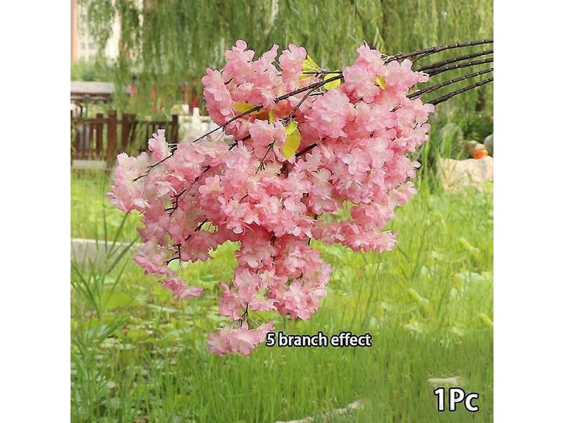  Fleur artificielle à longue tige, fausse fleur de cerisier, fleurs en soie, branche de sakurarose  - Conforama A