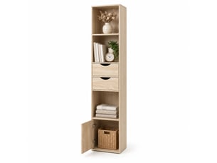 Bibliotheque coloris bois clair 3 étagère(s) DESVIAE - 24 cm x 157.5 cm