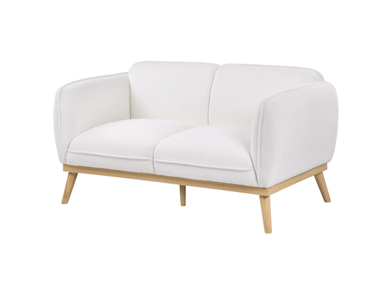  Canapé 2 places ljung bouclé blanc  - Conforama E