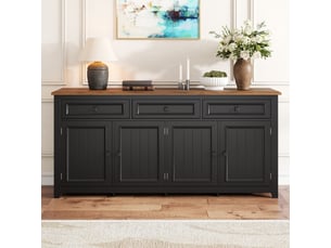 Buffet 4 porte(s)  3 tiroir(s) OSUPNESSEE  - 160 cm coloris noir 