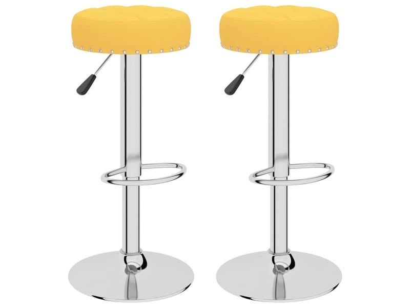  Lot de 2 tabouret de bar, chaise de bar jaune moutarde tissu shl48638  - Conforama A