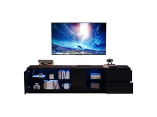 Meuble tv coloris noir 160 cm <strong></strong>  <strong></strong>