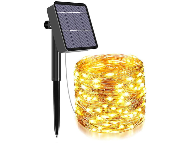  Guirlande lumineuse solaire, lumières de jardin (200 led 8 modes) 22m 78ft, exterieur étanche lampe solaire, lumière décorée étanche  - Conforama A