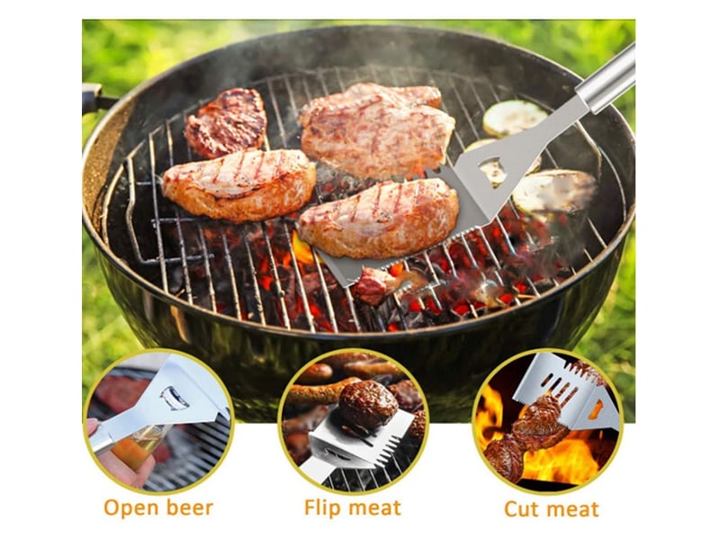  Ensemble d'ustensiles de barbecue en acier inoxydable – lot de 10 pièces, professionnel  - Conforama B