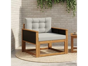 Vidaxl sofa de milieu extérieur bois d'acacia massif naturel