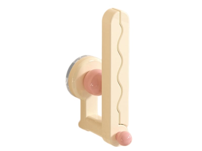  Support rangeur pliable en l pour bandeaux et serre-tete avec ventouse 19x11x6 cm rainures antiderapantes rose  - Conforama A