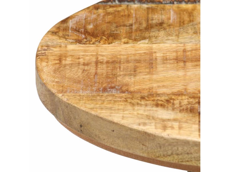  Lot de 2 tabouret de bar, chaise de bar bois de manguier brut  - Conforama C