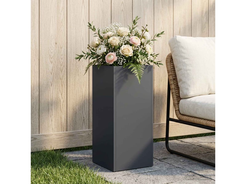  Jardinière - cache-pot de jardin anthracite 20 x 20 x 40 cm  - Conforama B