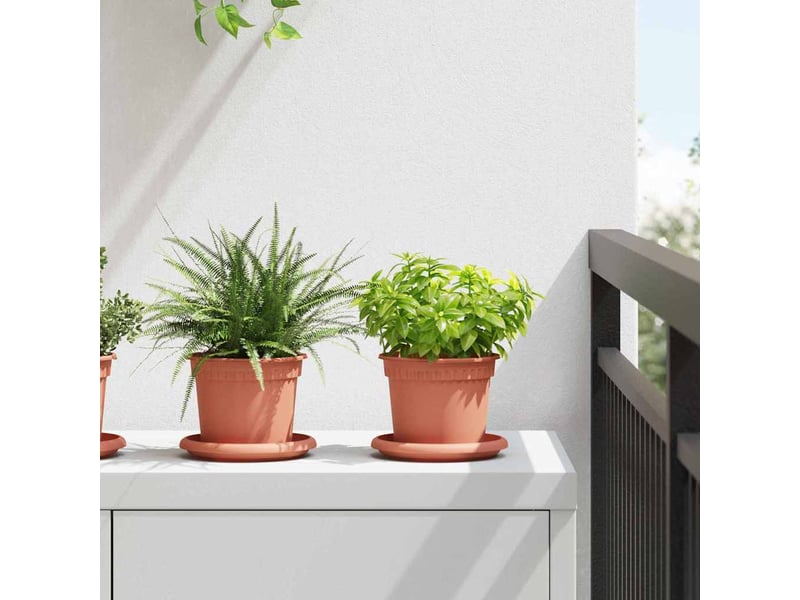  Jardinière - pots de plantes 24 pcs rouge brique plastique  - Conforama B