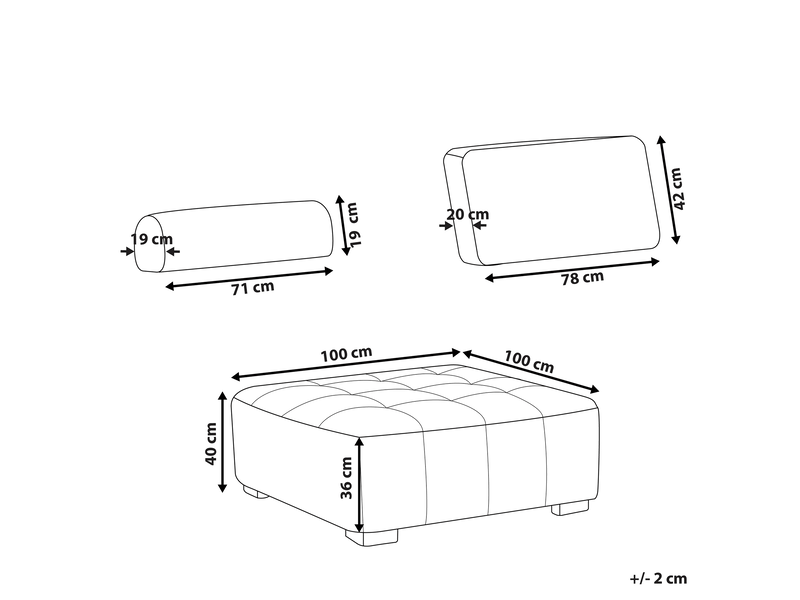 Module fauteuil tibro tissu blanc cassé - Conforama C