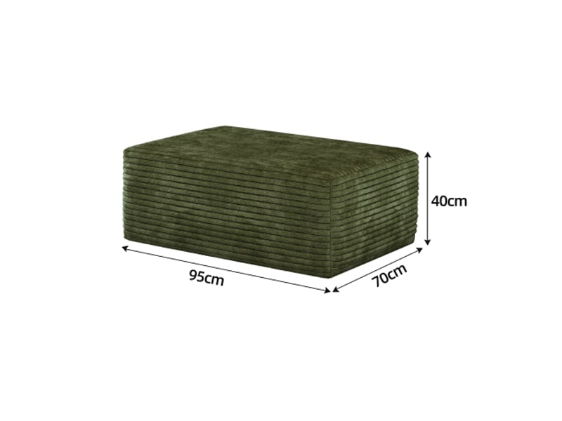  Pouf ottoman vert émeraude y165 – design moderne, déco salon chic, mobilier contemporain  - Conforama C