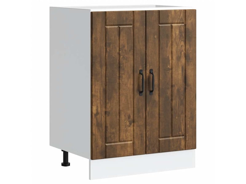  Meuble de cuisine, meuble de base de lavabo chêne fumé bois d'ingénierie  - Conforama B