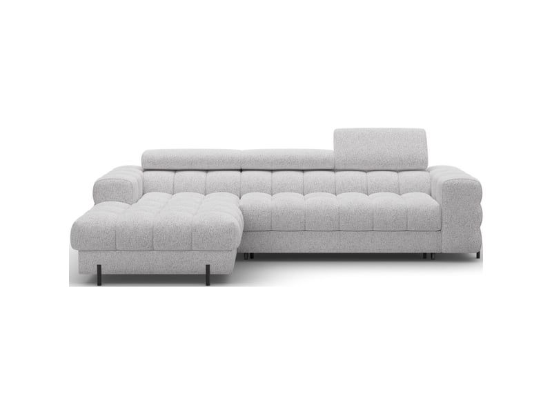 Canapé d'angle gauche convertible gris chiné ligne moderne 285x99x181cm filtro - Conforama A