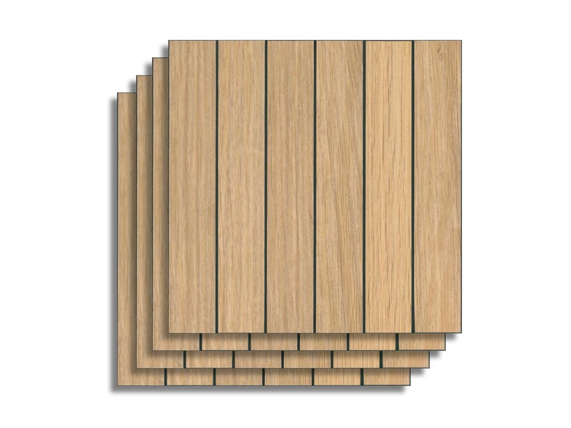 Crédence adhésive murale 3d - effet bois 4 pièces 25x25 cm - Conforama B