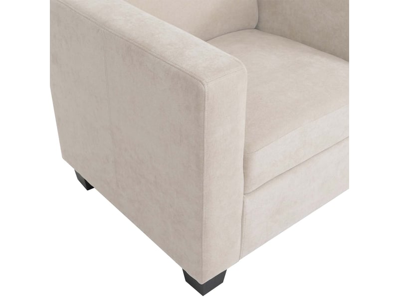  3-2-1 ensemble de canapés lille, ensemble de canapés, canapé lounge, suspension nosag, tissutextile chenille (260 gm²) - beige  - Conforama E