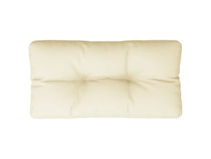 Coussin de palette, coussin de chaise, coussin de canapé crème 80x40x12 cm tissu cf55341