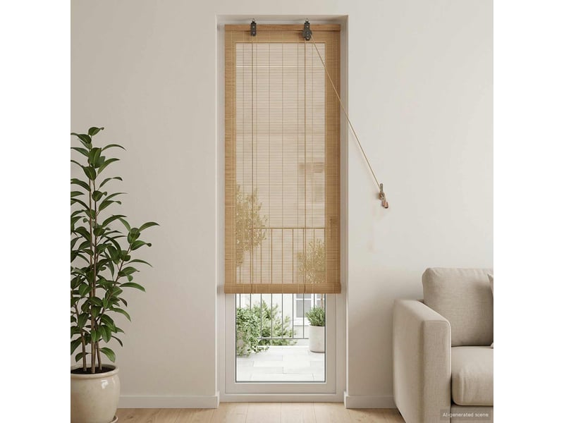  Store enrouleur, store à rouleau marron 50 x 220 cm bambou cf45318  - Conforama B