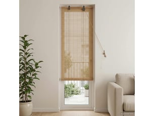 Store enrouleur, store à rouleau marron 50 x 220 cm bambou cf45318