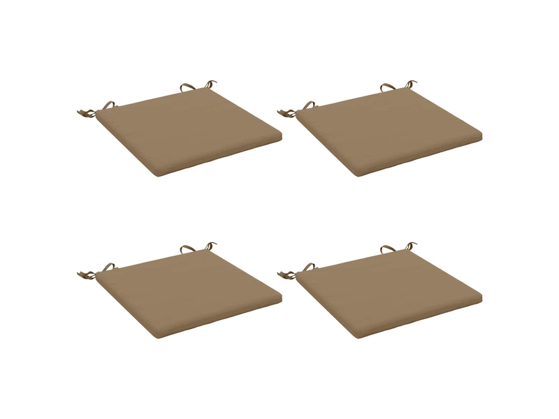 Lot de 4 coussins de siège, coussins d'assise soest 100 % polyester taupe cf60566 - Conforama A