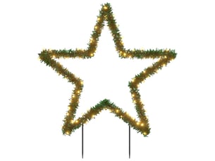 Décoration lumineuse étoile de noël avec piquets 115 led 85 cm
