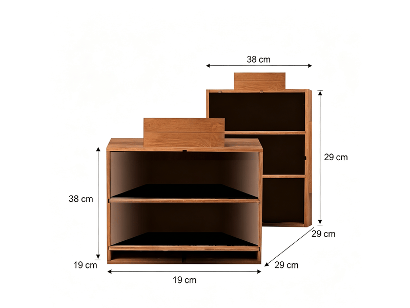 Présentoir de comptoir beardburys naturel bois 38 x 19 x 29 cm V3401880 - Conforama B