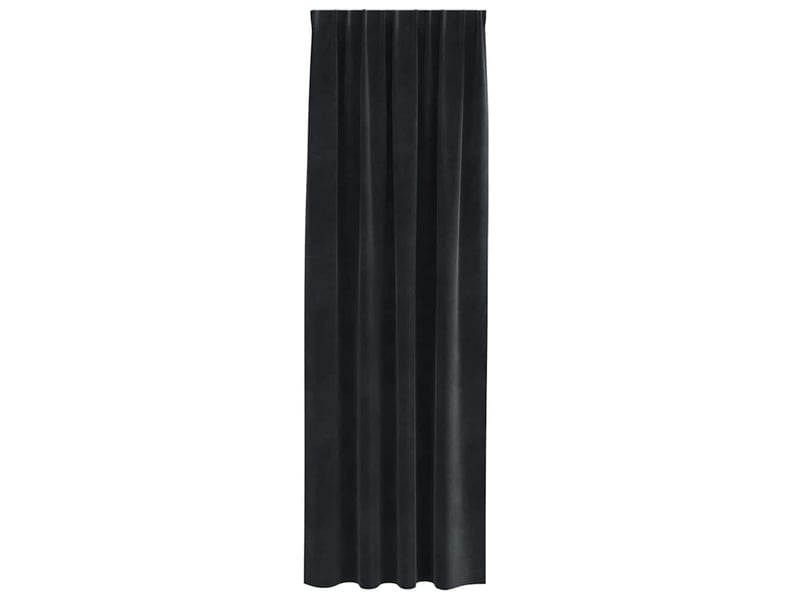  Lot de 2 rideaux, rideaux de fenêtre noir 140 x 225 cm velours cf44095  - Conforama D